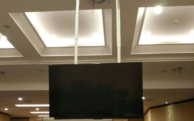 電動雙竹節電視升降架 （直升直降）